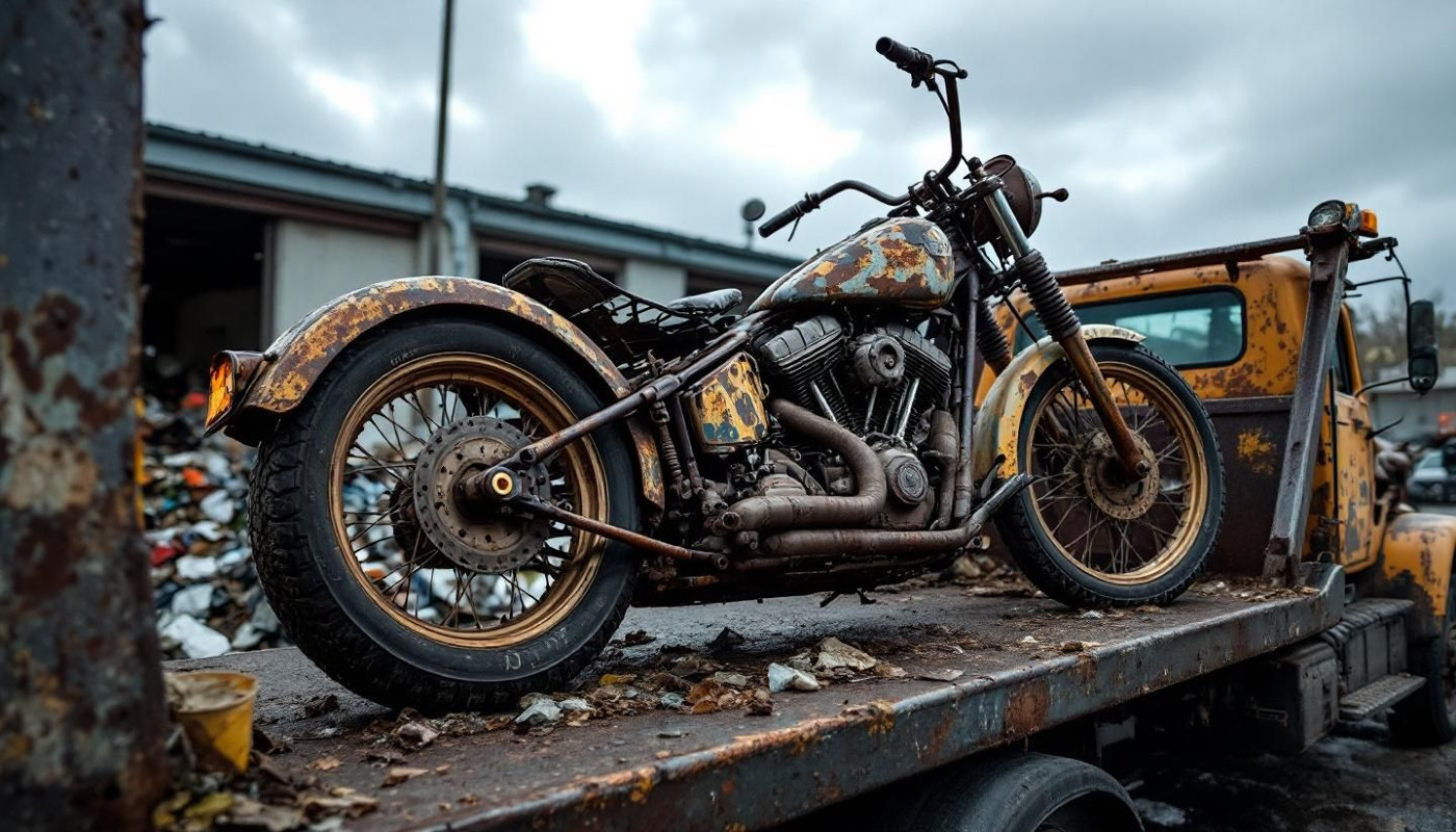 Comment fonctionne le processus d'enlèvement gratuit de motos hors d'usage ?